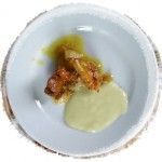 Delicias de pollo con crema de puerros de La Terraza - Sada
